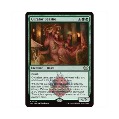 万智牌 监管兽伴 Curator Beastie 暮悲邸:鬼屋惊魂 指挥官 绿色