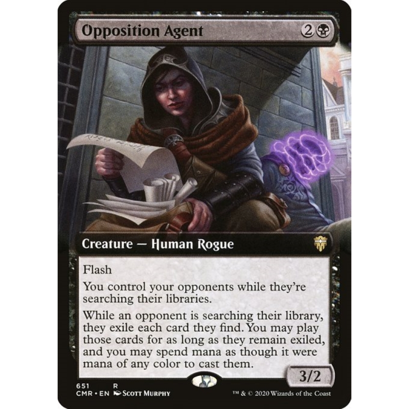 呆呆龙卡牌 万智牌 反对派密探 扩画 英文/日 指挥官传奇 黑色 金