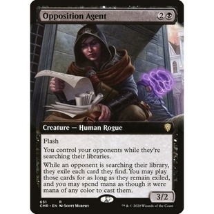 呆呆龙卡牌 万智牌 反对派密探 扩画 英文/日 指挥官传奇 黑色 金