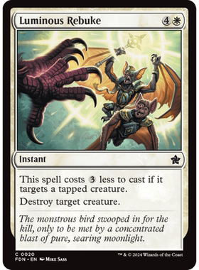 万智牌 灿光拒斥 Luminous Rebuke 平/闪 基石构筑 FDN 白色 铁