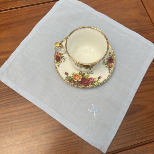 YT261竹节麻（26cm方/12p）蓝色家用餐垫