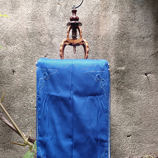 画眉笼配件.鸟笼.盖布 笼衣 笼布 罩衣（双层外边蓝色里边白色）