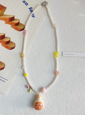ins少女可爱星星人马卡龙项链