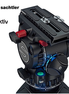 萨拿/沙雀aktiv6云台S2064S-FTMS套装flowtech75碳纤维中置三脚架