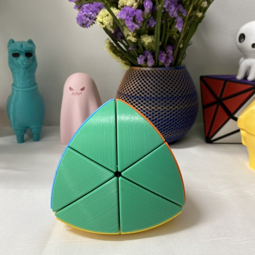 铭浩之四色3d打印铬插销魔方粽子益智玩具水平旋转玩具