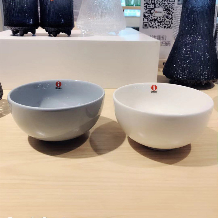 iittala珠光灰/白色米饭碗餐碗