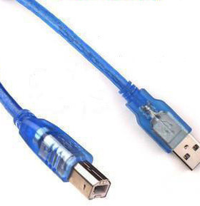 1.5米USB A/B USB打印线 蓝色USB线标准2.0 纯铜带磁环3米5米10米