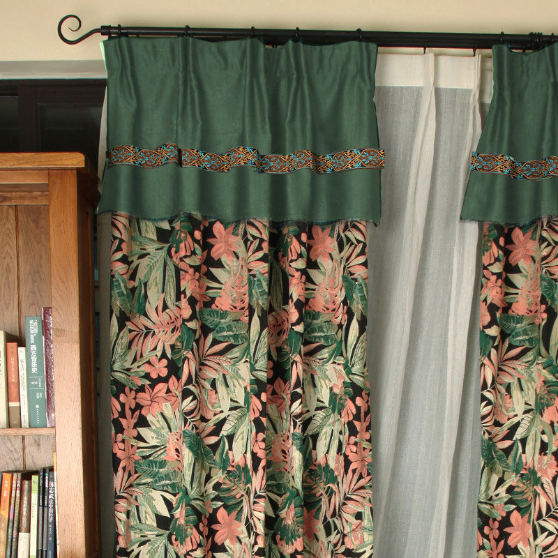 【吾家】美式乡村风格窗帘定制遮光雪尼尔厚实成品欧式田园大花,居家布艺,定制窗帘,淘宝优惠券,粉丝福利购,淘宝优惠卷