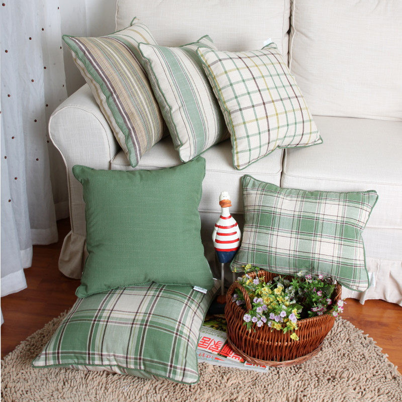 [customized]Sofa matching/Office/Headboard cushions/lattice/Cotton and hemp American style rural green Pillowsin the Home Fabric , Pillow/Pillow  category - from Buy2taobao.com to provide professional Taobao agent buy service