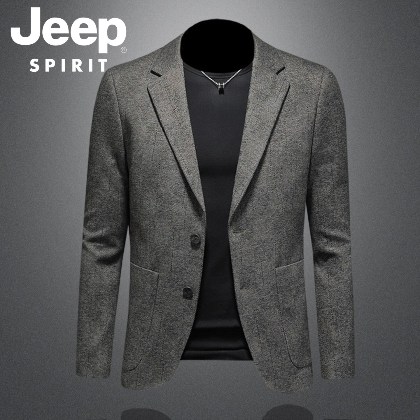 JEEP SPIRIT高档西装外套男士春秋季新款韩版商务休闲加厚外套男