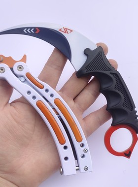 CSGO游戏周边金属未开刃道具爪刀 全钢练习模型玩具 CS2生日礼物