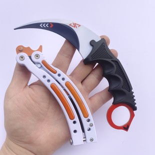 CSGO游戏周边金属未开刃道具爪刀 全钢练习模型玩具 CS2生日礼物