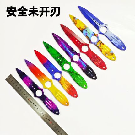 CSGO周边实体渐变大理石淬火红多普勒未开刃骷髅刀游戏道具模型