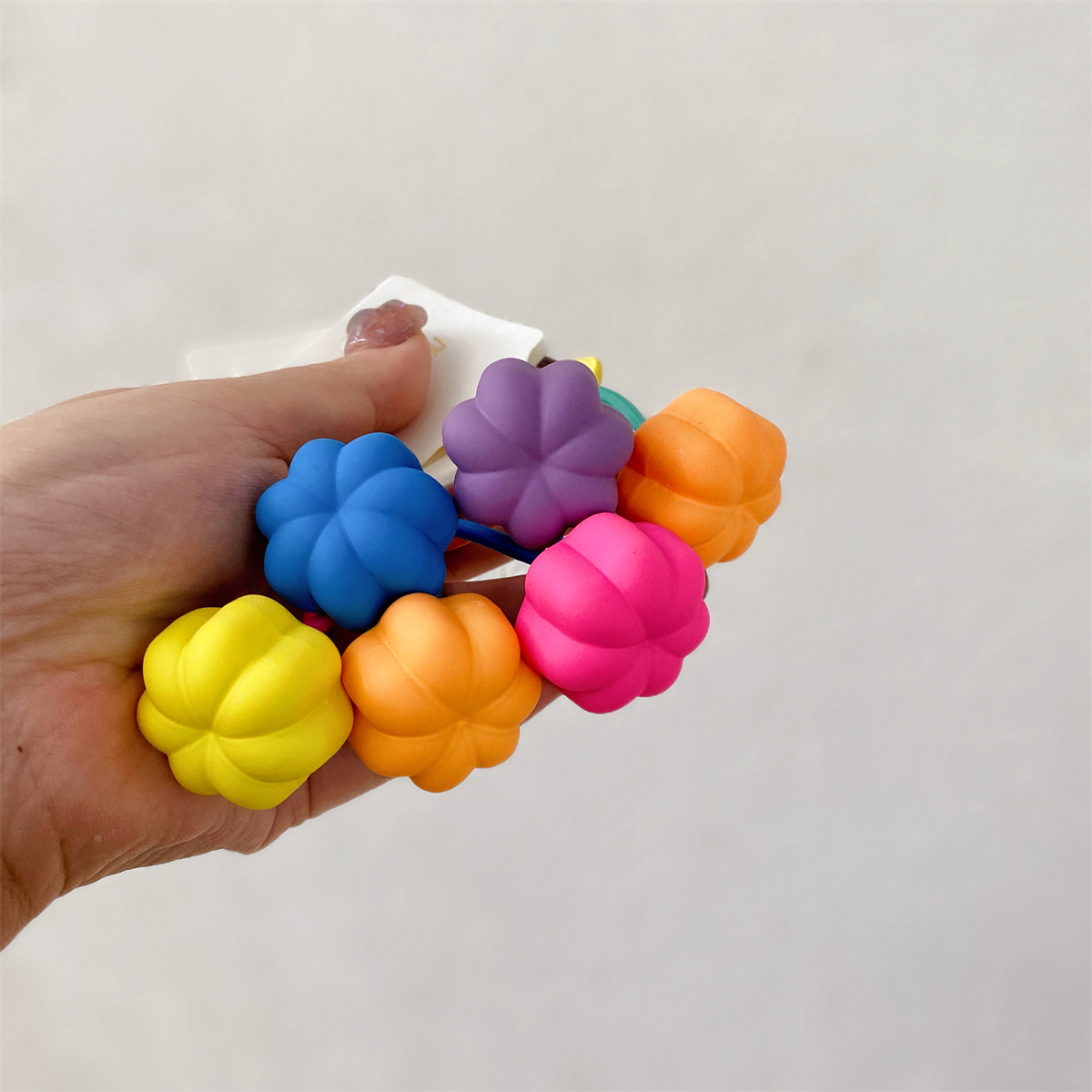 糖果色小南瓜儿童发绳