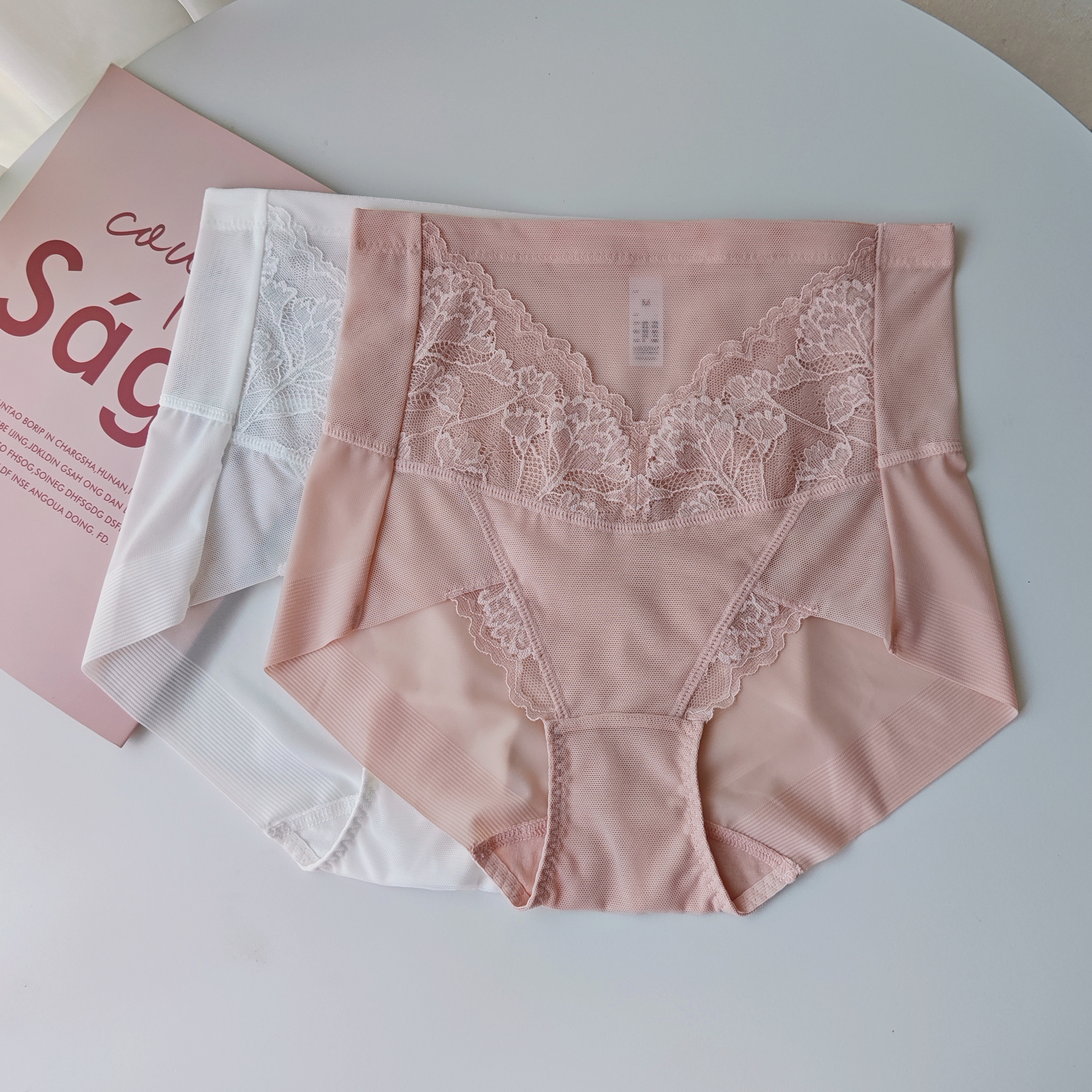 weiweisirou薄高腰收腹网纱内裤