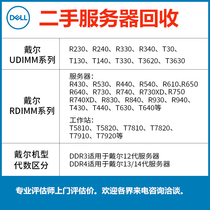 成都回收戴尔服务器 R750xs R740 R740XD R7525 R940