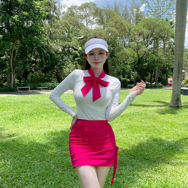 BQgolf气质弹性蝴蝶结高尔夫套装