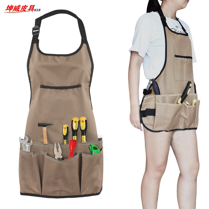 跨境日常工作收纳围裙防水帆布大容量园艺男女通用便捷工具携带包,家庭/个人清洁工具,围裙套装,淘宝优惠券,粉丝福利购,淘宝优惠卷