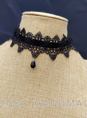 lolita洛丽塔日常百搭项圈暗黑系萝莉女孩装扮项链蕾丝绑带款颈链