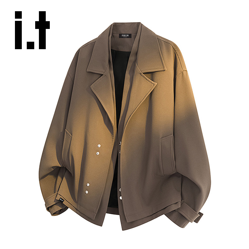 it :5cm/FIVECM假两件西服夹克外套男女春秋季新款宽松时尚西装