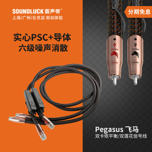 audioquest/线圣Pegasus飞马HiFi双莲花XLR平衡信号线 圆声带行货