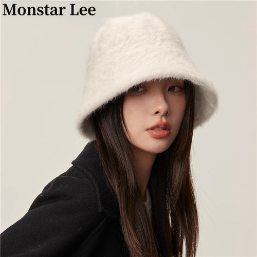 Monstarlee毛绒渔夫帽女秋冬