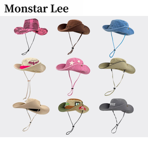 MonstarLee西部牛仔帽子女夏季