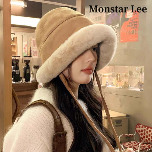 MonstarLee东北防风毛绒渔夫帽