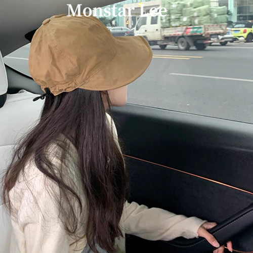Monstar Lee赵露思同款大头围遮阳防晒帽渔夫帽子女防紫外线素颜
