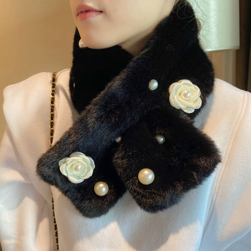 秋冬韩式毛毛围巾女仿皮草围脖