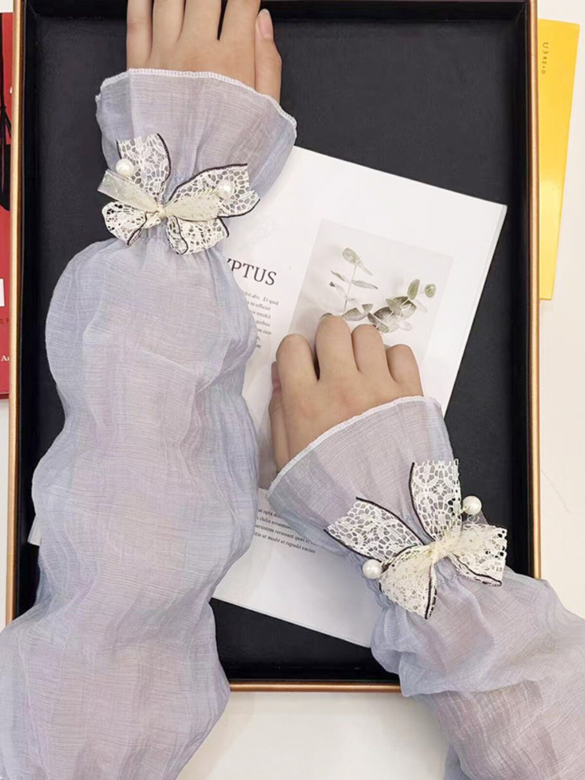 SUNSCREEN SLEEVE SLEEVE FOR WOMENS SUMMER DRIVING LOOSE ARM PROTECTION ICE SILK LONG ANTI-ULTRAVIOLET RIDING THIN LACE HAND SLEEVES