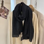 饰韩版 日系围巾女春秋薄款 褶皱防晒披肩装 长款 复古文艺风 外穿四季