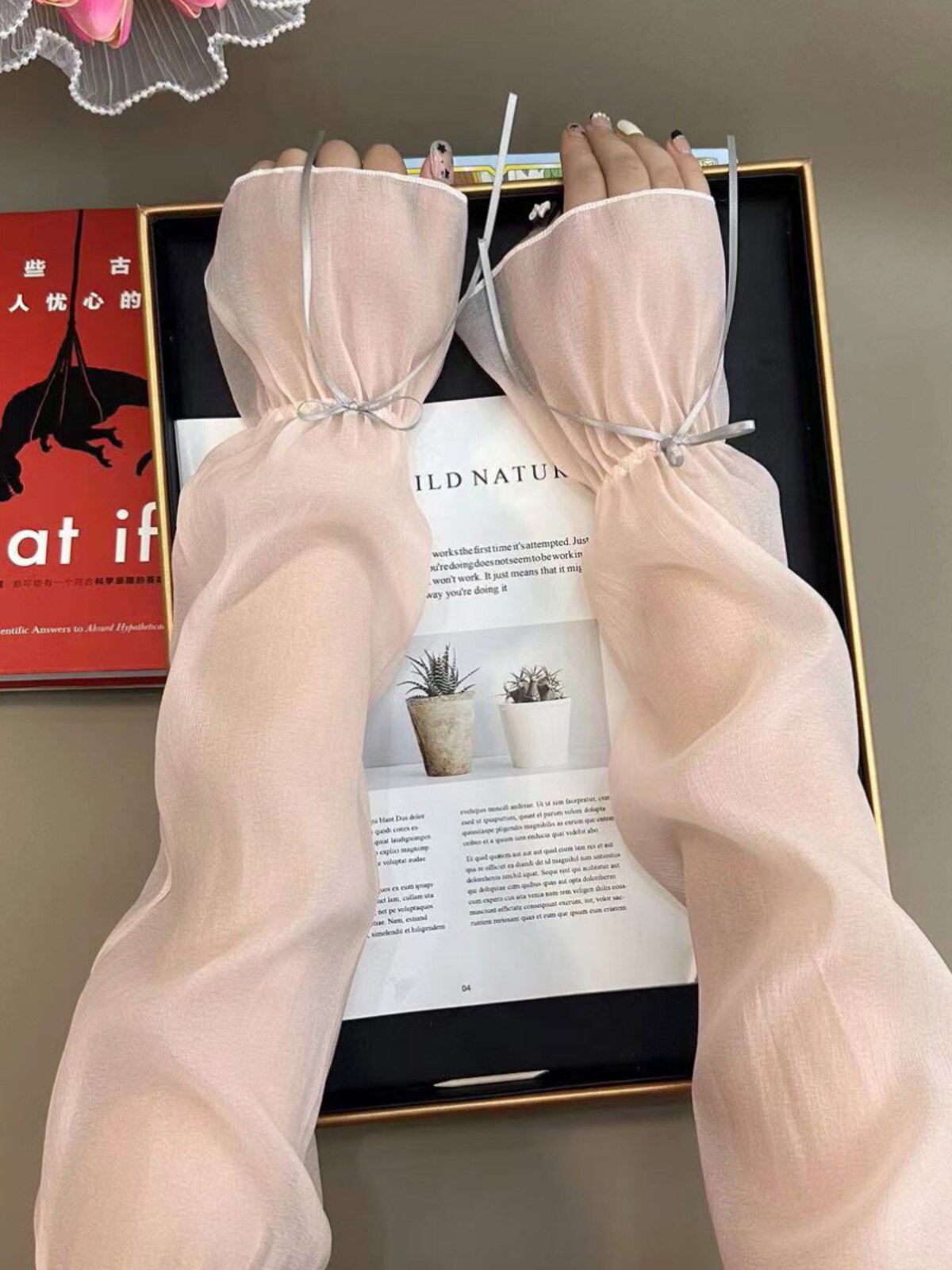 SUNSCREEN SLEEVE WOMENS SUMMER LACE ICE SLEEVE 2024 NEW ANTI-ULTRAVIOLET DRIVING LOOSE GLOVES THIN ICE SILK HAND SLEEVES