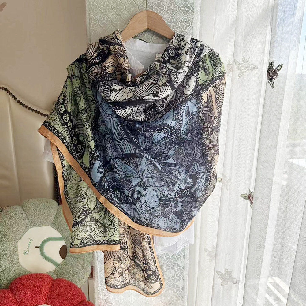 秋冬棉麻围巾办公室防晒空调披肩