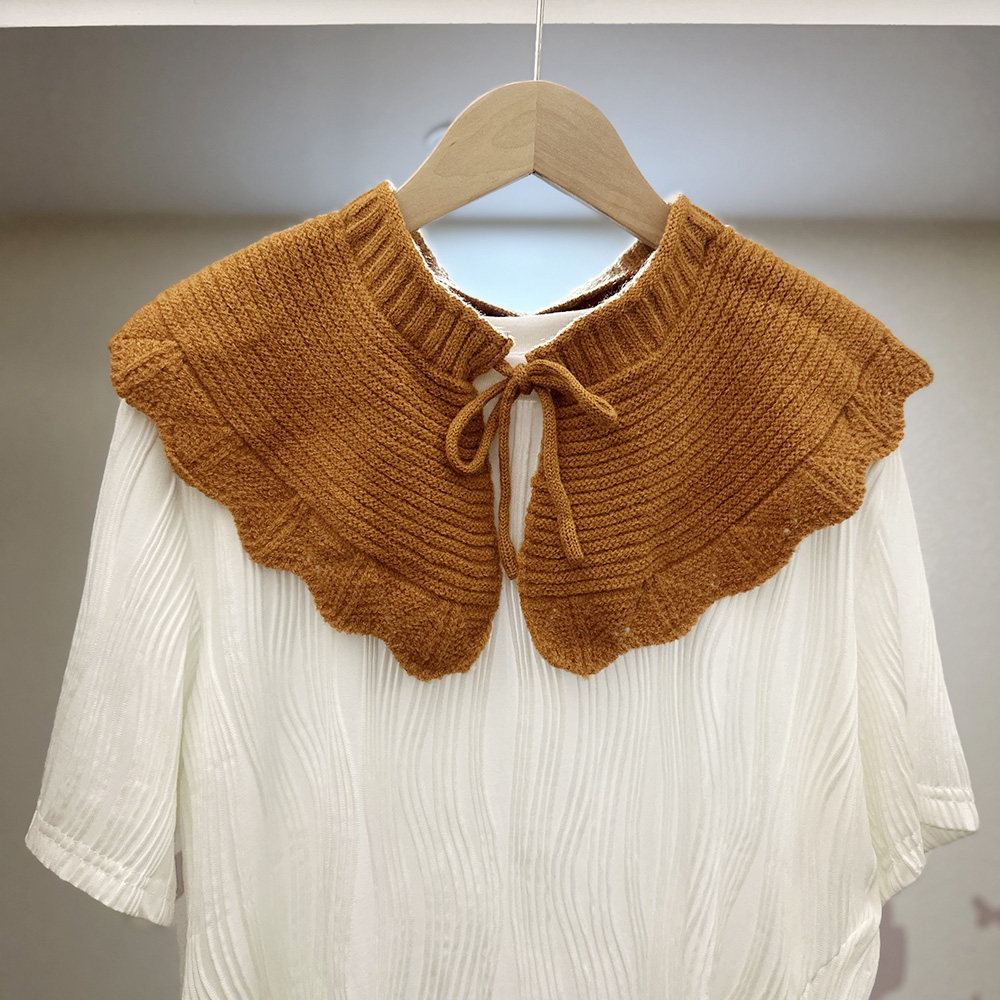 纯色减龄娃娃领花边系带针织小披肩外搭女春秋百搭护颈装饰假领子,服饰配件/皮带/帽子/围巾,假领,淘宝优惠券,粉丝福利购,淘宝优惠卷