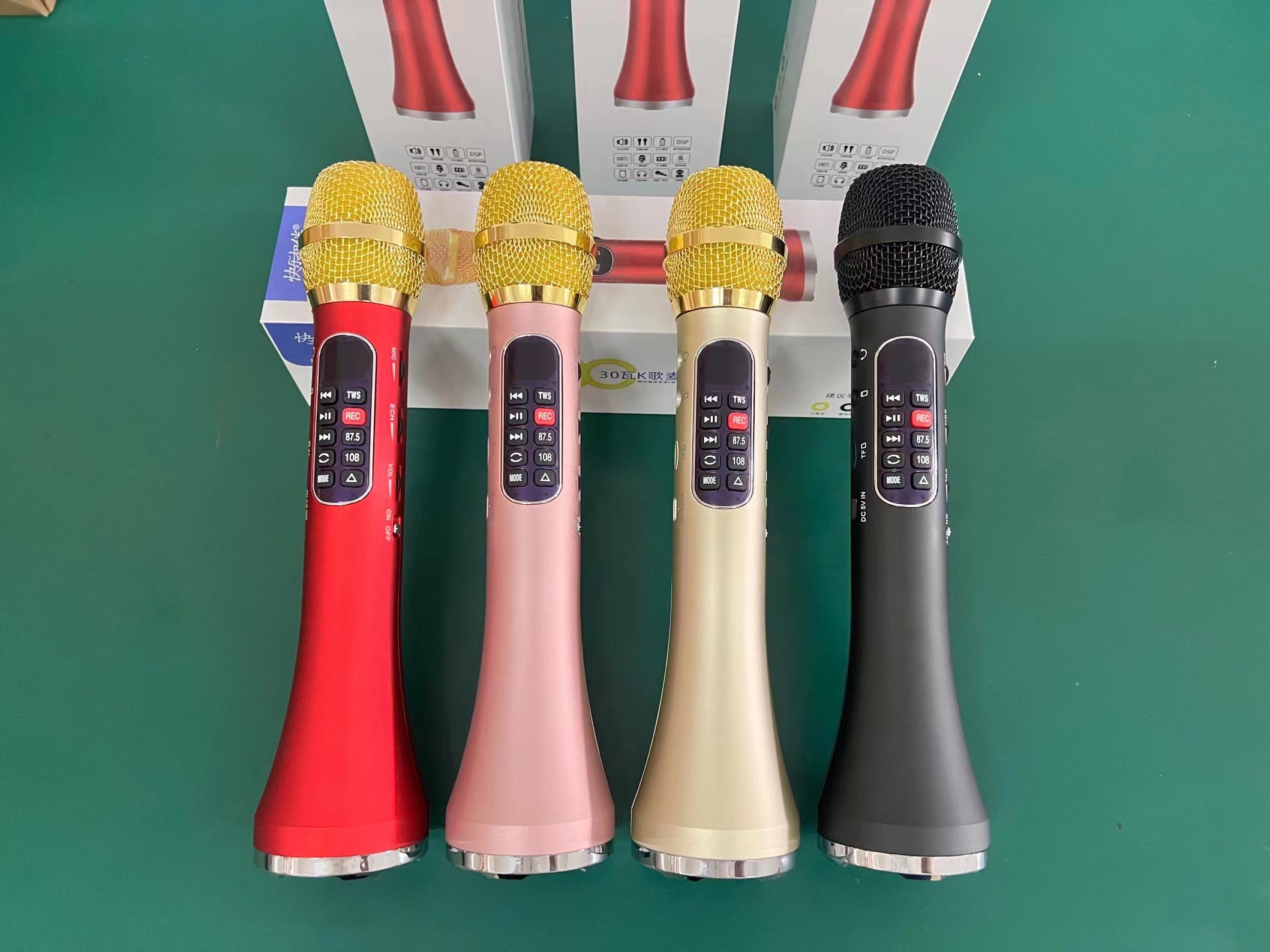 大功率扩音超大音量30w话筒音响一体户外无线蓝牙全民K歌话筒