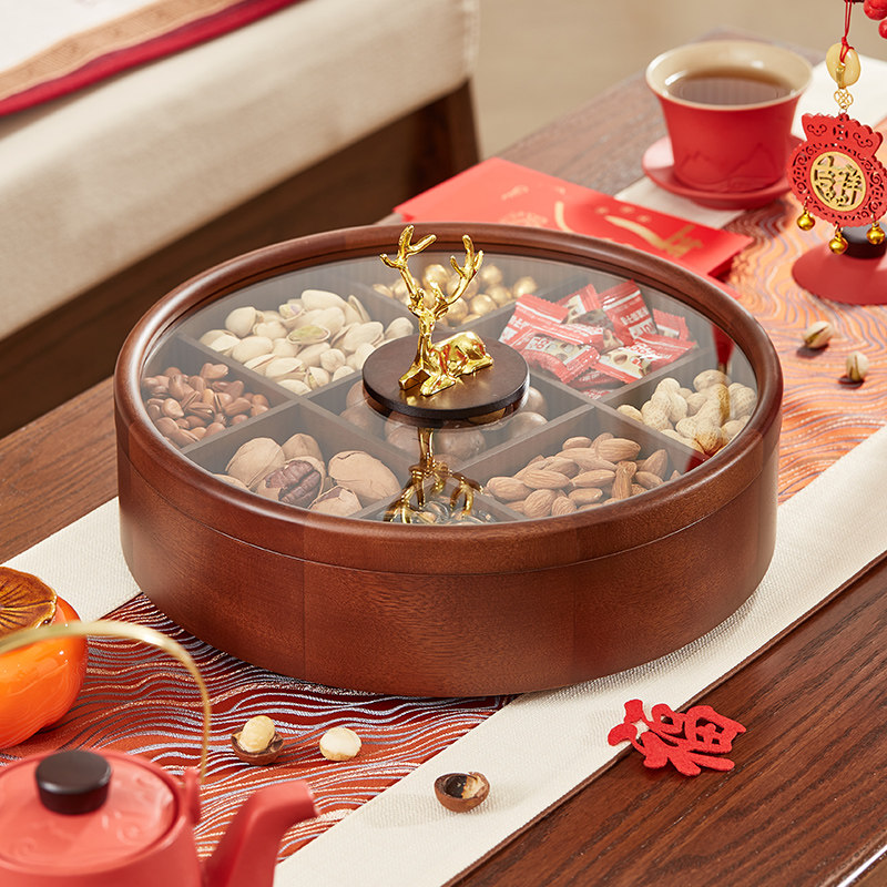 天然实木，大容量九宫格，密封防潮防虫防尘