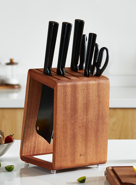 实木刀架置物架多功能厨房抗菌防霉家用菜刀架刀具收纳架台面刀座