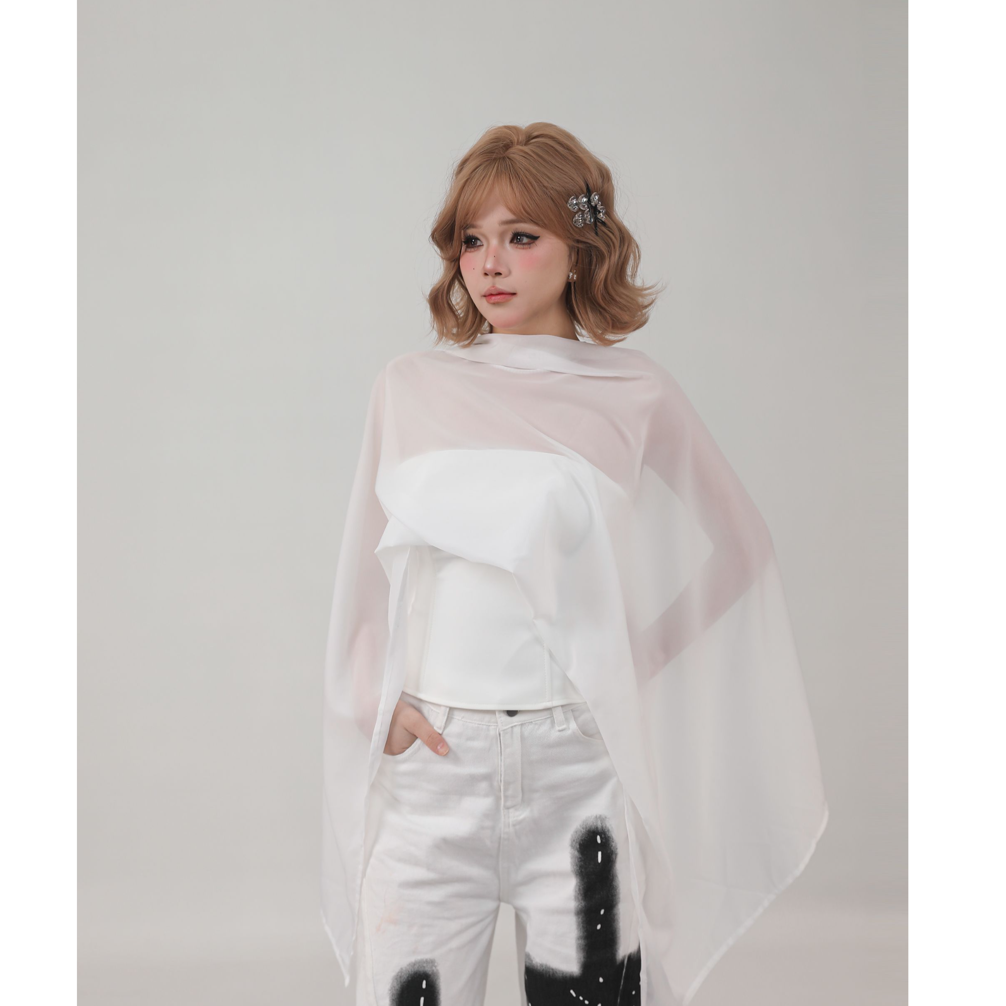 JOAN pinkmoon||越南小众设计师款 仙气显瘦鱼骨抹胸上衣白色,女装/女士精品,背心吊带,淘宝优惠券,粉丝福利购,淘宝优惠卷