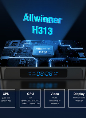 X96Q pro全志AllwinnerH313 Android 10 wifi4K OTT TV BOX安卓盒