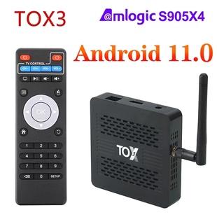 AV1 wifi top android amlogic TOX3 S905X4 双频 set box