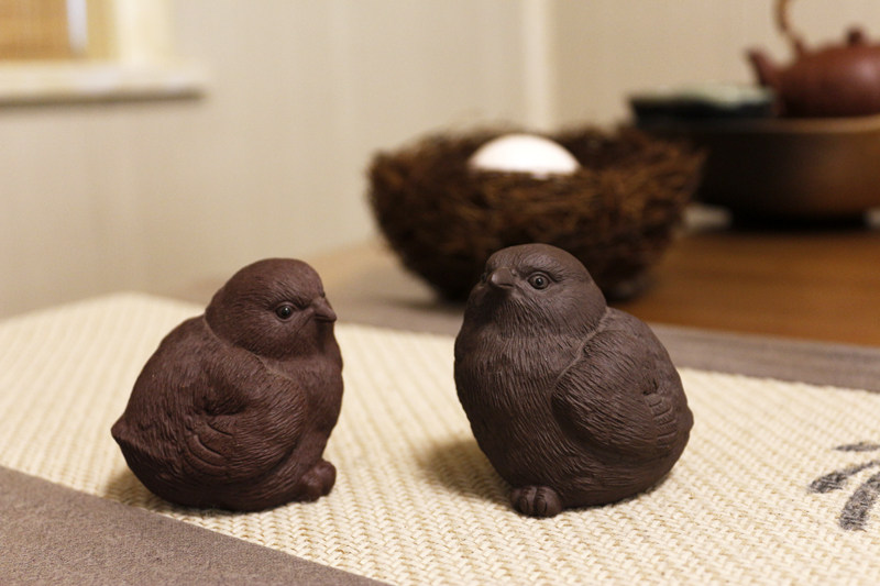 特价精品拉毛小绒鸡茶宠宜兴紫砂生肖摆件雕塑可养可爱萌手工雅玩