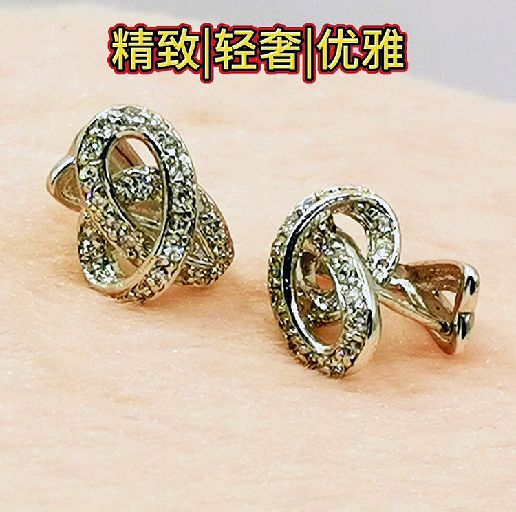新款仿真钻石925纯银耳环耳钉女款5欧美女款 韩版耳坠女士包邮