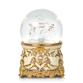 发光旋转木马飘雪水晶球音乐盒八音盒创意礼品男女孩儿童生日礼物