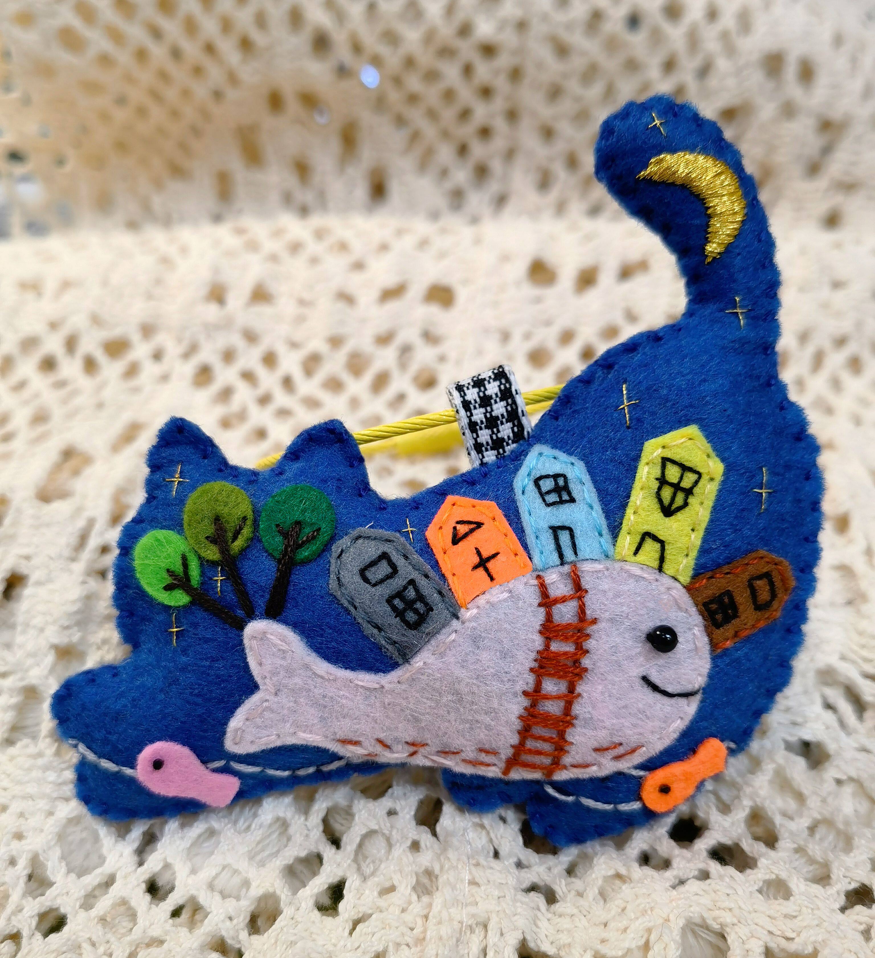 星辰大海‖原创手工制作不织布布艺可爱猫咪包挂挂件饰胸针冰箱贴