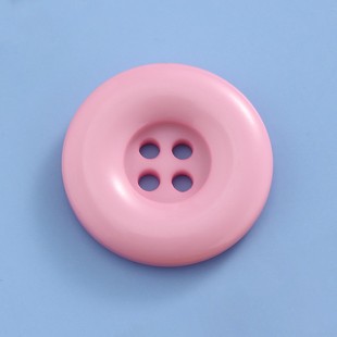 粉色纽扣大圆边女装 饰辅料树脂四眼 大衣扣子百搭毛衣外套皮衣服装