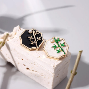 中国风竹子金属点油手缝纽扣百搭新中式旗袍汉服唐装西装大衣扣子