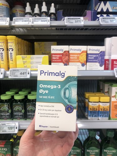 挪威Primalg眼睛鱼油Omega3叶黄素越橘提取物呵护心眼脑非鱼肝油