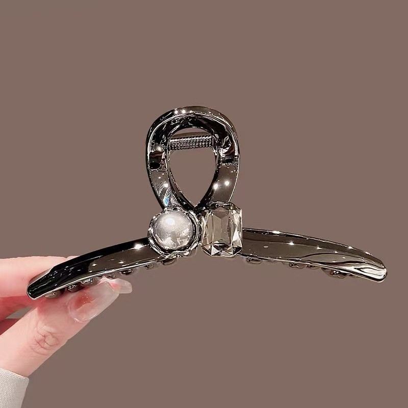 发卡网红2025年枪黑交叉抓夹头饰发卡头饰高级感枪黑潮流发抓女,饰品/流行首饰/时尚饰品新,民族风发饰,淘宝优惠券,粉丝福利购,淘宝优惠卷