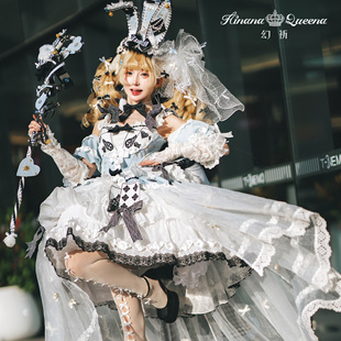 定金*HQ幻祈*HinanaQueena*爱丽丝晚宴华丽lolita裙
